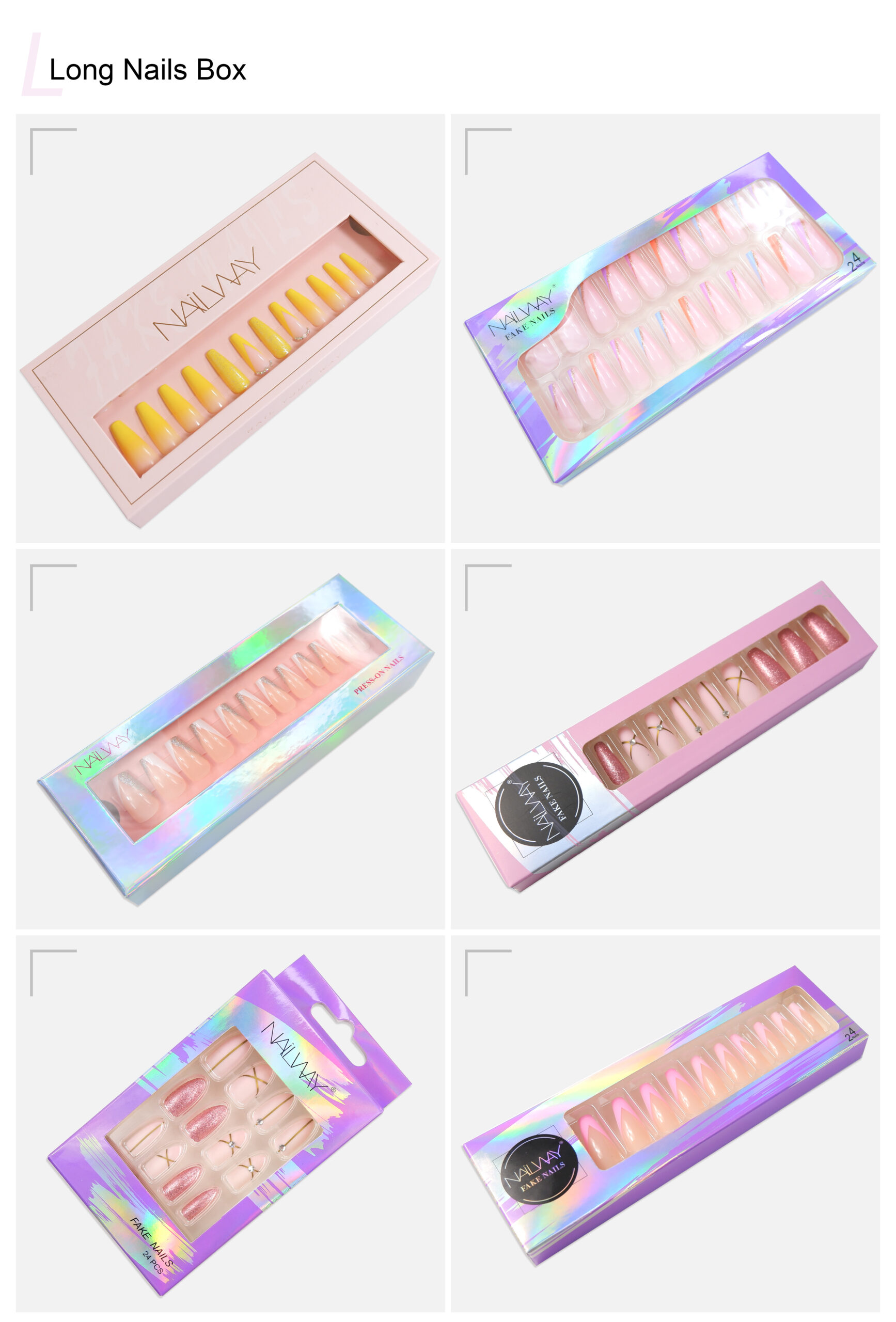 Package of fake nails