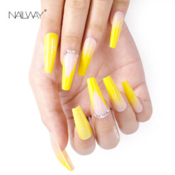 Black box long fake nails (22)