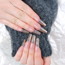 Glitter french nails tips (4)