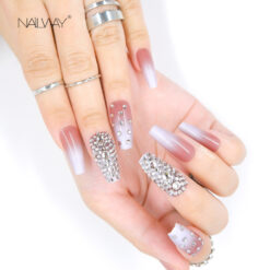 Laser box fake nails with diamond (3)