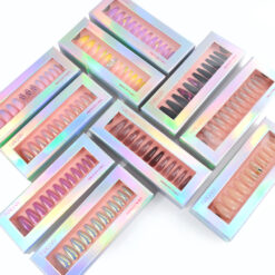 Laser box long coffin fake nails (10)