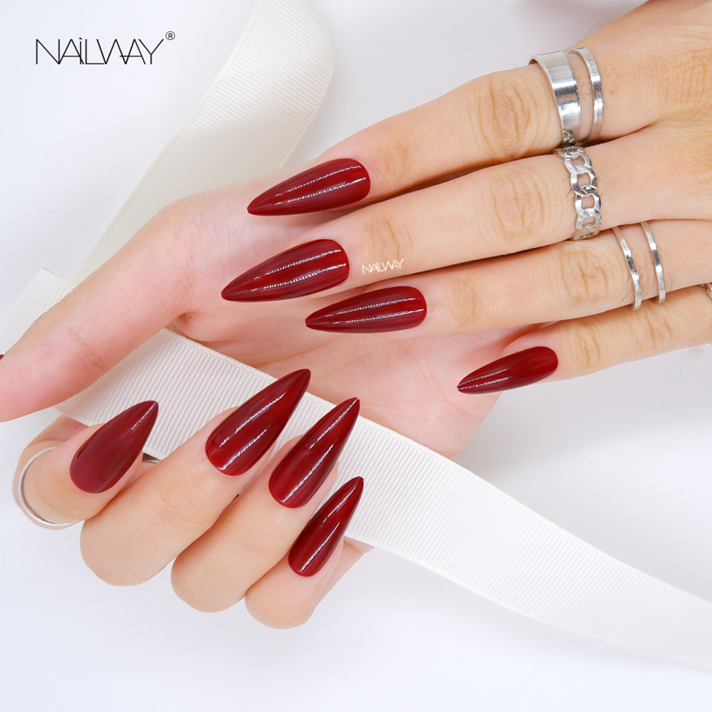 Solid Color false nails (3)