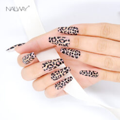 Leopard print coffin nails WSS17721685-4