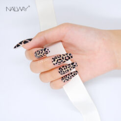 Leopard print coffin nails WSS17721685-5