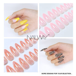 Leopard print coffin nails WSS17721685-6