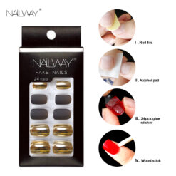 Metal short press on nails WSS21NTC1188B (2)