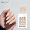 Nailway Instant Manicure 24Pcs 12Sizes Full Cover Glossy White Nail Tip French Press On Nails