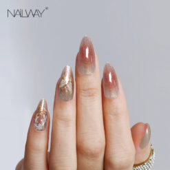 Beautiful Hot Sale Handmade Blush Style Long Lasting Time Press On Nails With Flower Design