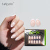 Nailway 30Pcs White Color Tip French Soft Gel Fake Nails Artificial Fingernails